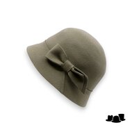 seeberger cloche wolvilt strik olive