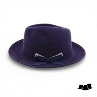 marone raffaele fedora filigrane haarvilt donkerblauw