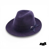 marone raffaele fedora filigrane haarvilt donkerblauw