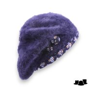 panizza baret angora wolmix donkerblauw