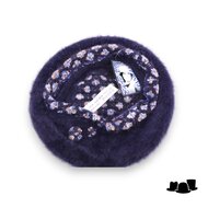 panizza baret angora wolmix donkerblauw