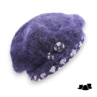 panizza baret angora wolmix donkerblauw