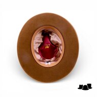 jos van dijck fedora rho pencil roll brim haarvilt bruin en camel