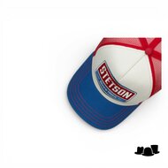 stetson trucker cap gasoline red and blue
