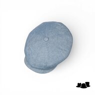 stetson hatteras newsboy cap classic linnen lichtblauw