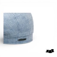 stetson hatteras newsboy cap classic linnen lichtblauw