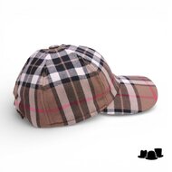 city sport winter baseball cap tartan camel zwart
