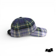 city sport winter baseball cap tartan blauw groen
