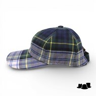 city sport winter baseball cap tartan blauw groen