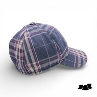 city sport winter baseball cap tartan blauw rood grijs