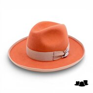 jos van dijck fedora rho pencil roll brim haarvilt terracota en camel