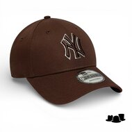 new era baseball cap 9forty outline new york yankees brown