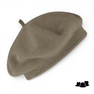 fiebig knitted baret katoen taupe