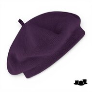 fiebig knitted baret katoen plum