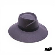 jos van dijck brede rand fedora vivien cellulose zwart