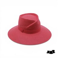 jos van dijck brede rand fedora vivien cellulose rood
