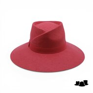 jos van dijck brede rand fedora vivien cellulose rood