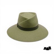 jos van dijck brede rand fedora vivien cellulose groen