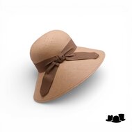 jos van dijck brede rand hoed viola cellulose camel