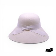 jos van dijck brede rand hoed viola cellulose wit