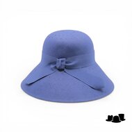jos van dijck brede rand hoed viola cellulose blauw