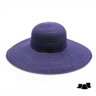 jos van dijck brede rand hoed vanessa canapa donkerblauw