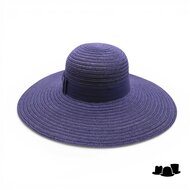 jos van dijck brede rand hoed vanessa canapa donkerblauw