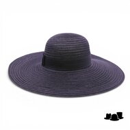 jos van dijck brede rand hoed vanessa canapa zwart