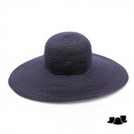 jos van dijck brede rand hoed vanessa canapa zwart