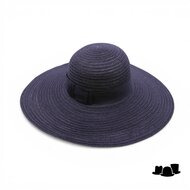 jos van dijck brede rand hoed vanessa canapa zwart