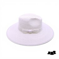 jos van dijck brede rand fedora valentina canapa wit