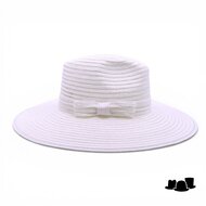 jos van dijck brede rand fedora valentina canapa wit