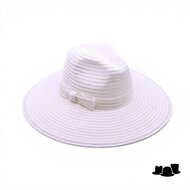jos van dijck brede rand fedora valentina canapa wit