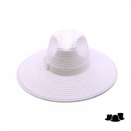 jos van dijck brede rand fedora valentina canapa wit