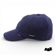 hatland baseball cap met oorklep ruston wol sympatex blauw