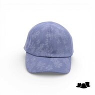 seeberger baseball cap cotton flower jeans blue
