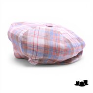 city sport ballonpet linnen tartan multicolour peach