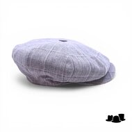 city sport 420 ballonpet linnenmix blok ruit grijs