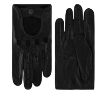 laimbock heren leren autohandschoenen manly black