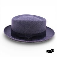 vintimilla pork pie panama denim blauw