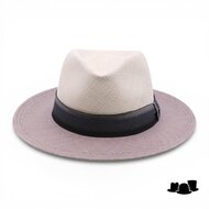 vintimilla fedora klassiek 2tone panama naturel grijs 