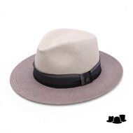 vintimilla fedora klassiek 2tone panama naturel grijs 