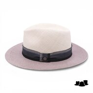 vintimilla fedora klassiek 2tone panama naturel grijs 
