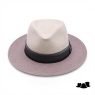 vintimilla fedora klassiek 2tone panama naturel grijs 