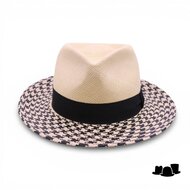 vintimilla fedora klassiek panama pied de poule