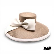 whiteley occasion hat wide brim parasisal charlotte biscuit and ivory