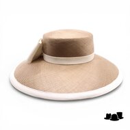 whiteley occasion hat wide brim parasisal charlotte biscuit and ivory