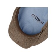 stetson hatteras newsboy cap silk visgraat brown caramel