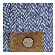 stetson hatteras newsboy cap silk visgraat lichtblauw 