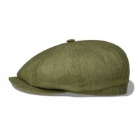 stetson hatteras newsboy cap classic linnen olive